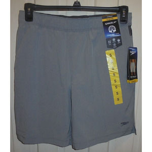 Men's Speedo Techvolley Shorts/Swim Trunks size S 30/32 Gray NWT UV Protection